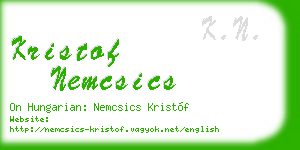 kristof nemcsics business card